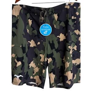 Wailoa Board Shorts Mens Size 40 Camo 4 Way Stretch Swim Surf Beach New